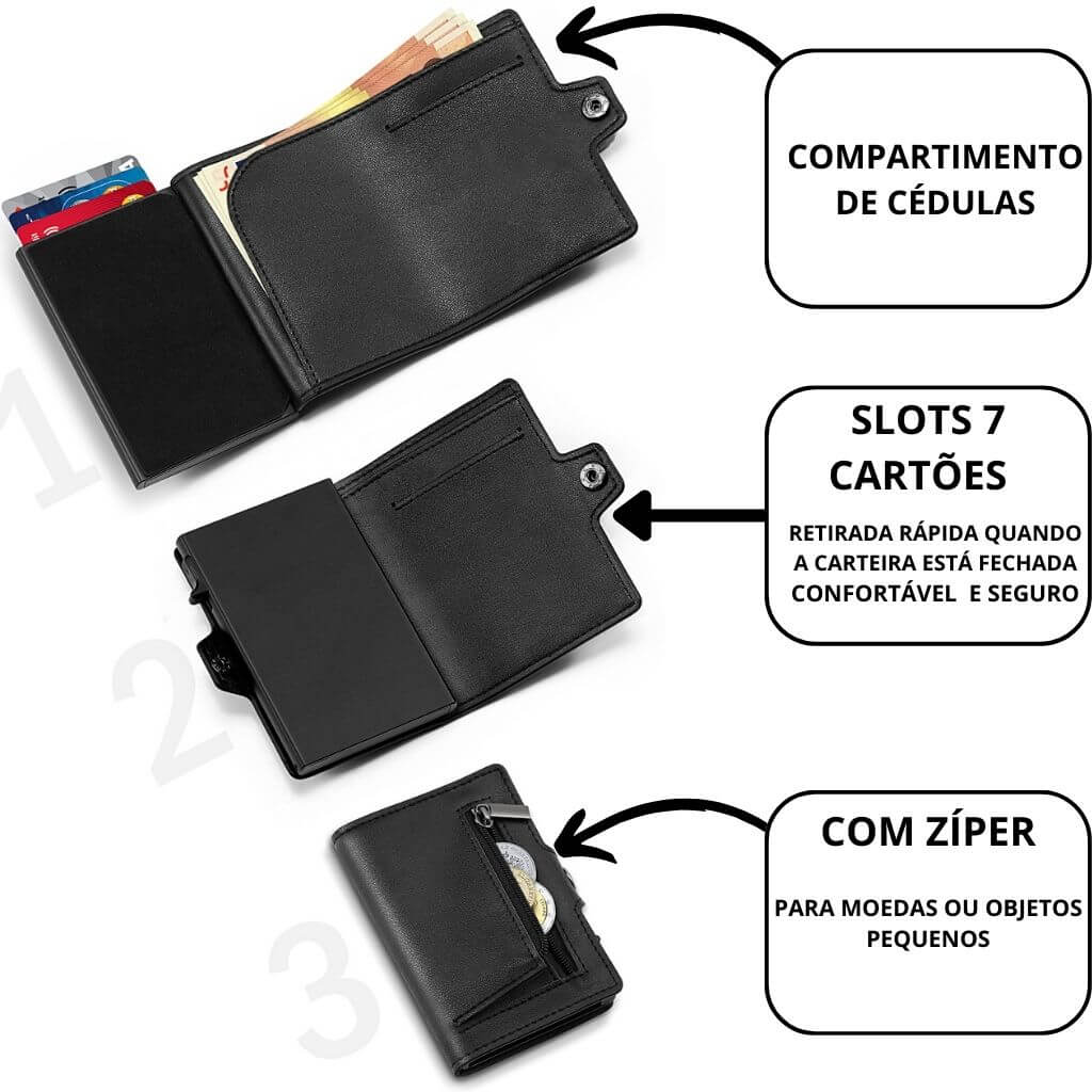 Carteira Masculina Couro Classic