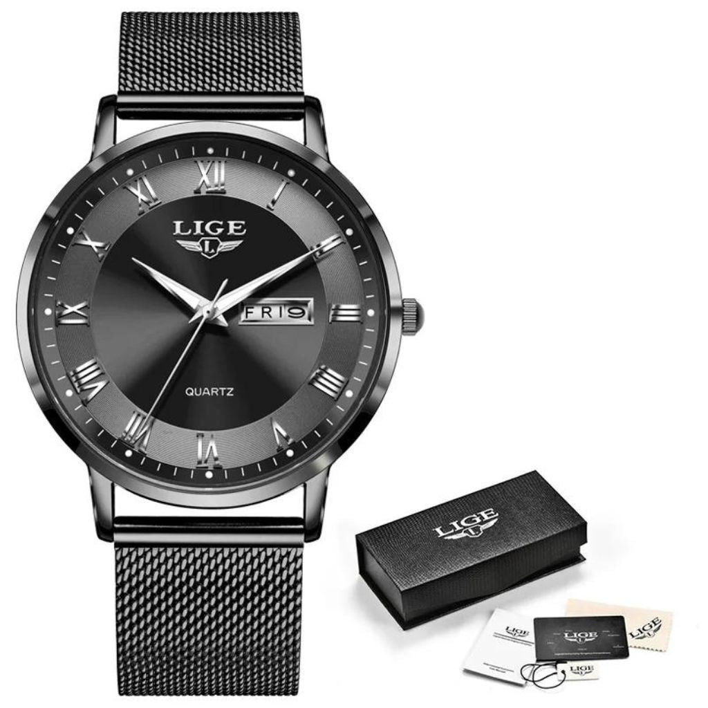 Relógio Masculino Luxo Preto