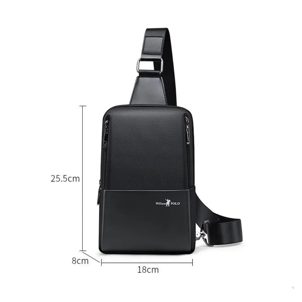 BOLSA MASCULINA MODELO TRANSVERSAL WILLIAM POLO