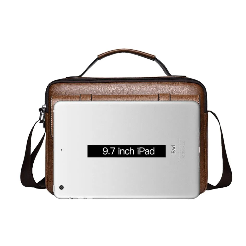 Bolsa de couro masculina transversal- Weixier