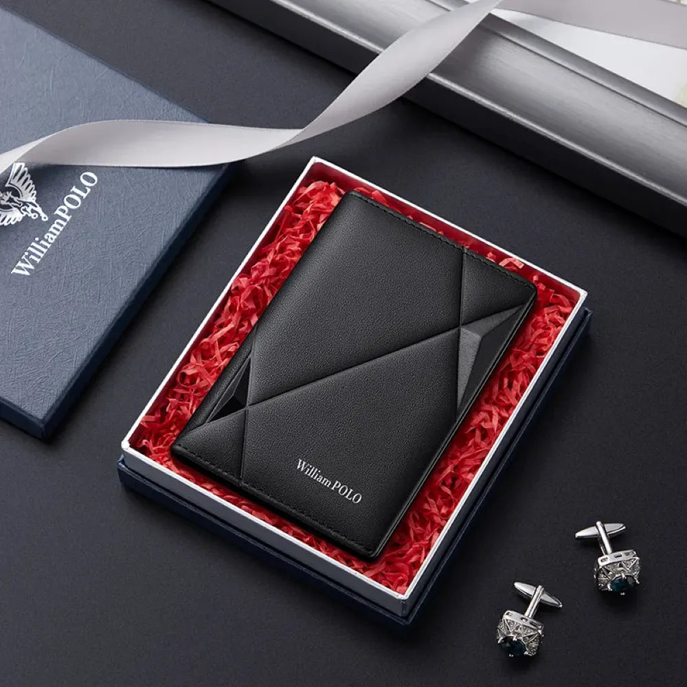 Carteira Slim William Polo Modelo Geometric Premium