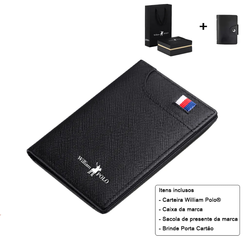 Carteira Slim William Polo Modelo Gift