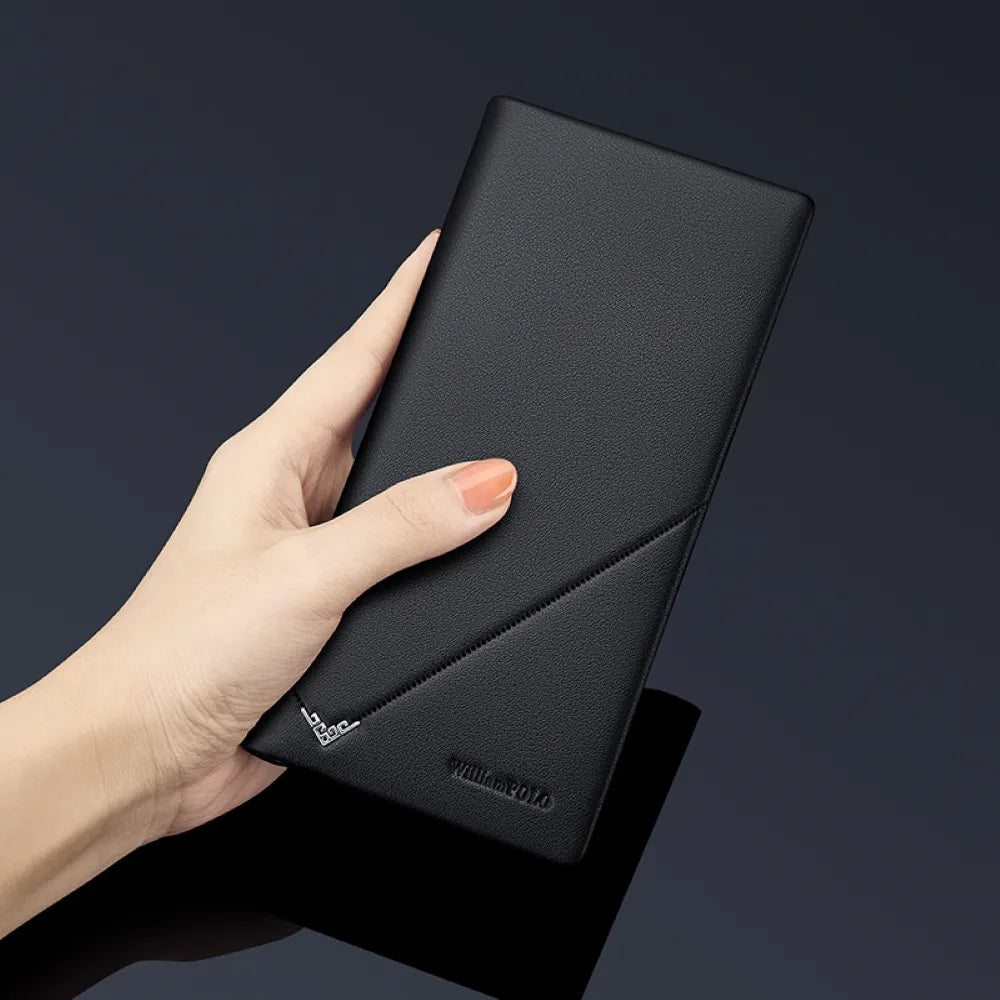 Carteira William Polo em Couro Geométrico