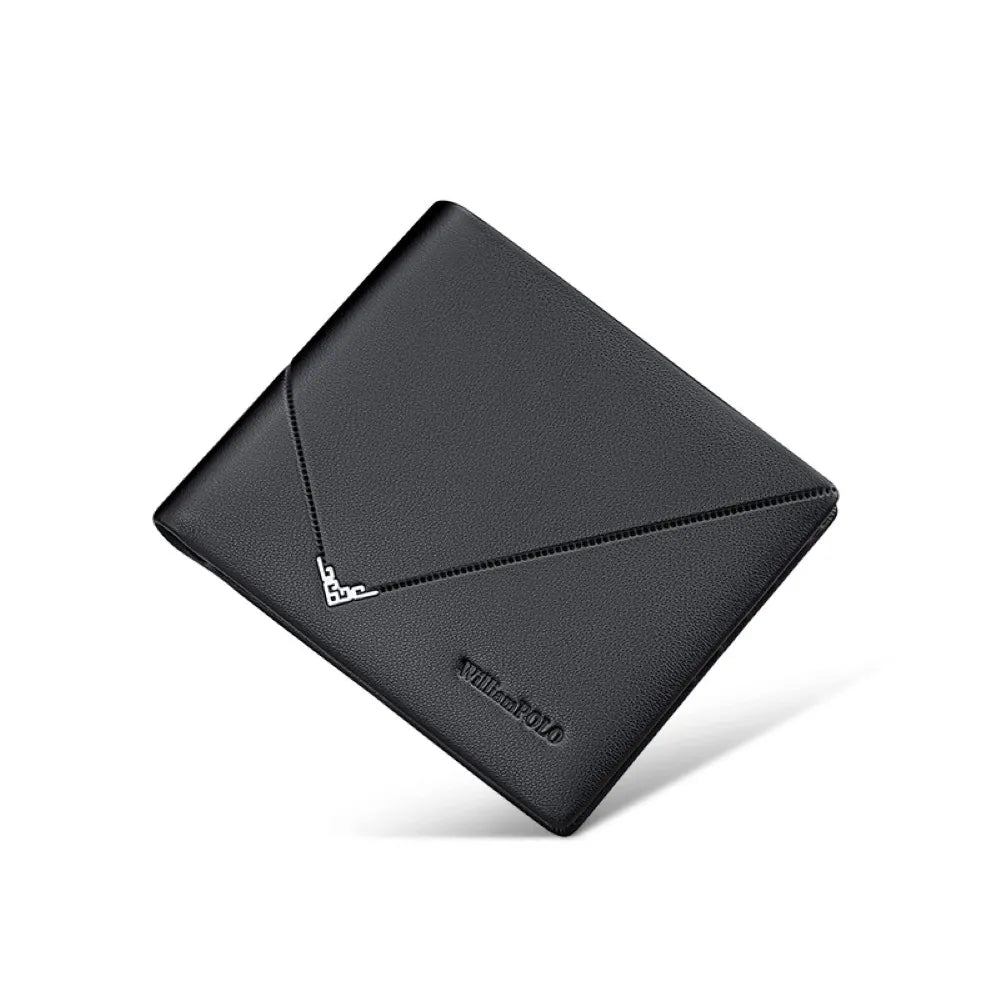 Carteira William Polo em Couro Geométrico