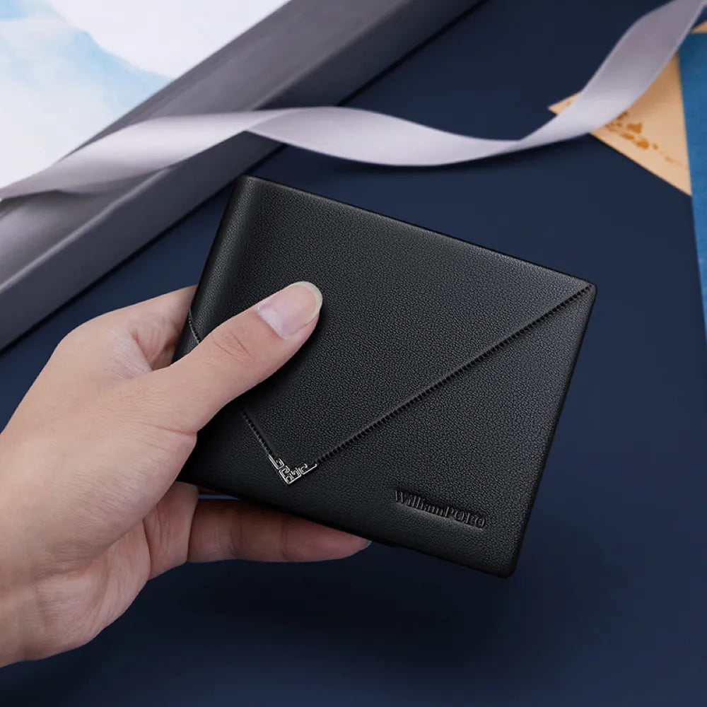 Carteira William Polo em Couro Geométrico