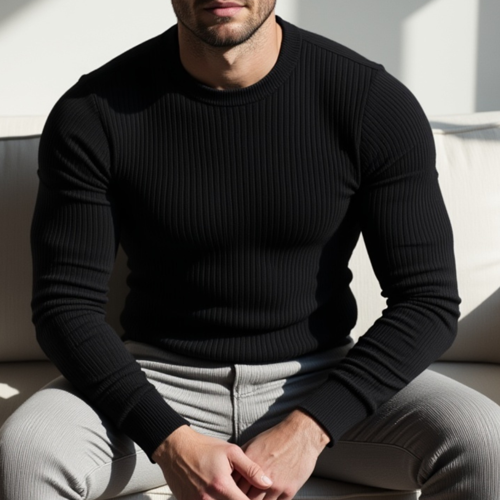 camisa canelada masculina