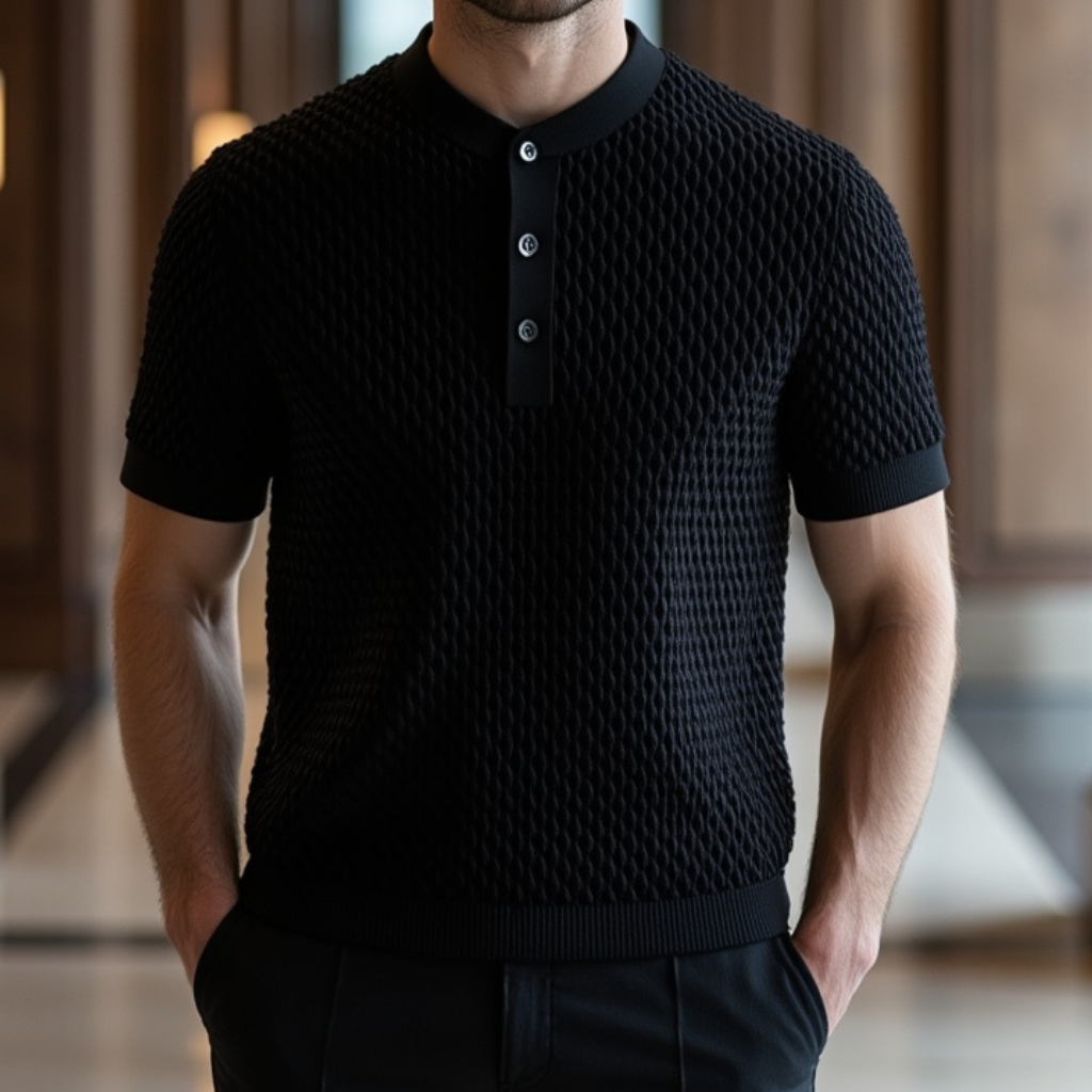 camisa polo preto