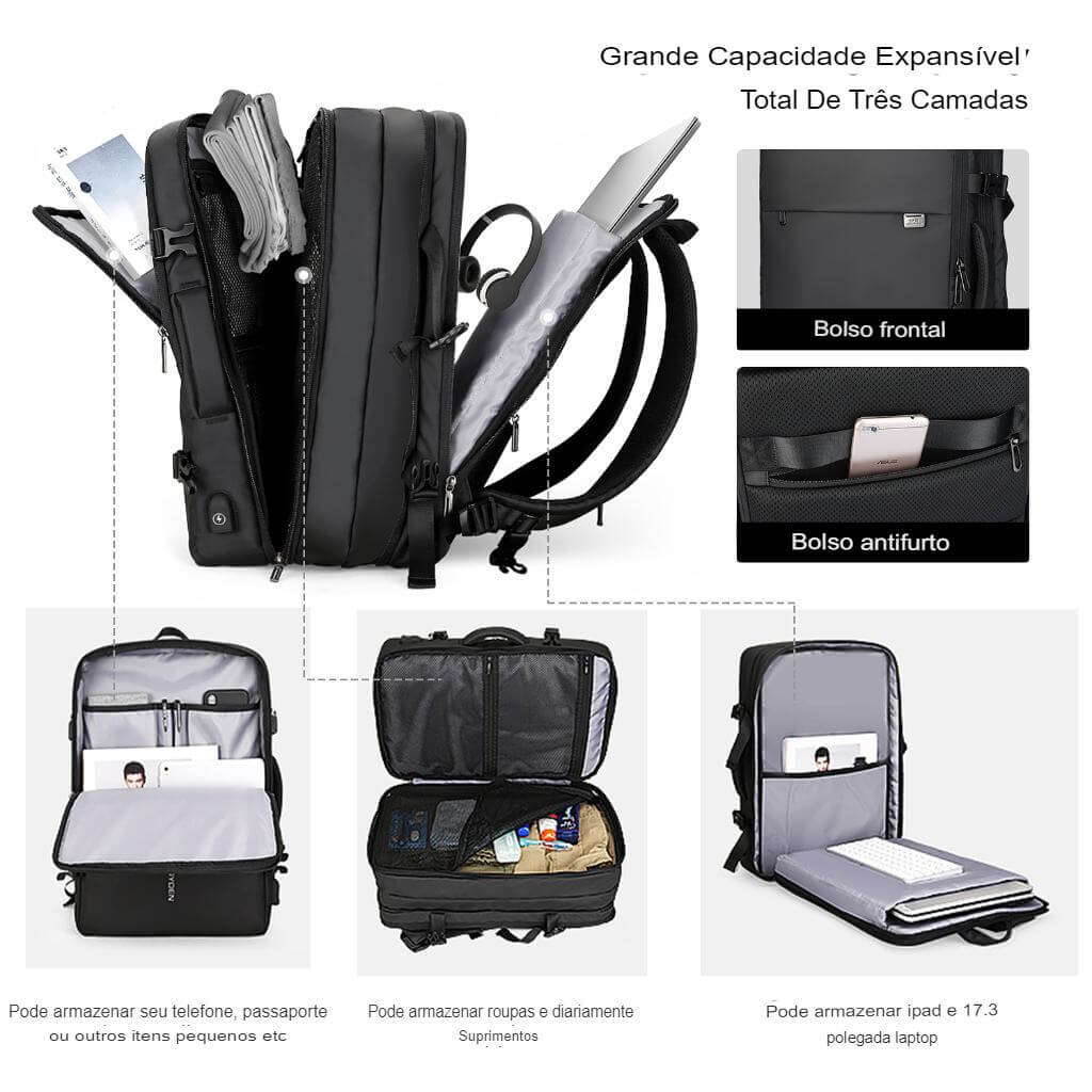 Mochila de Viagem Masculina- Mark Ryden Original Sailor