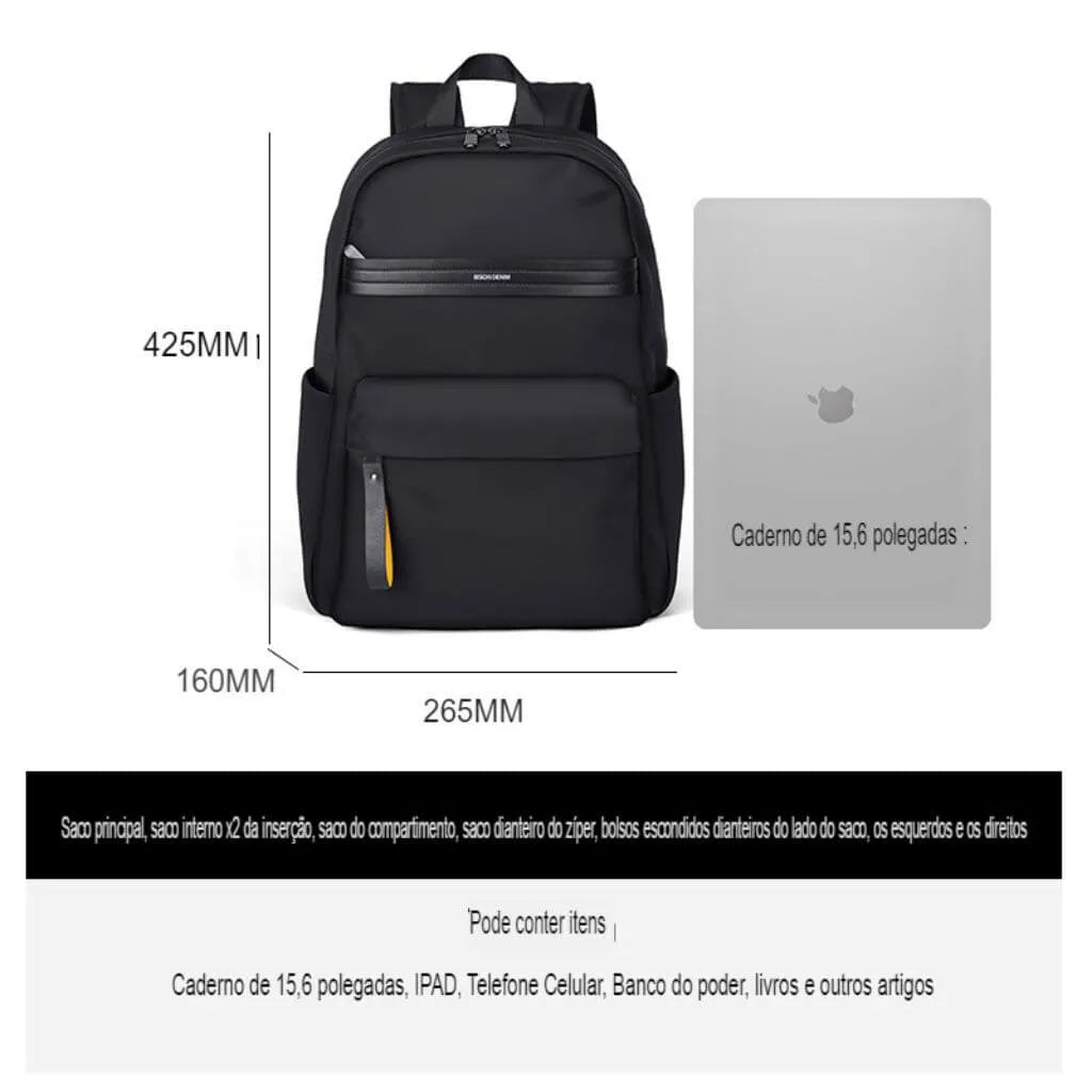 Mochila Universitária Impermeável- Bison Denin Original Adventure