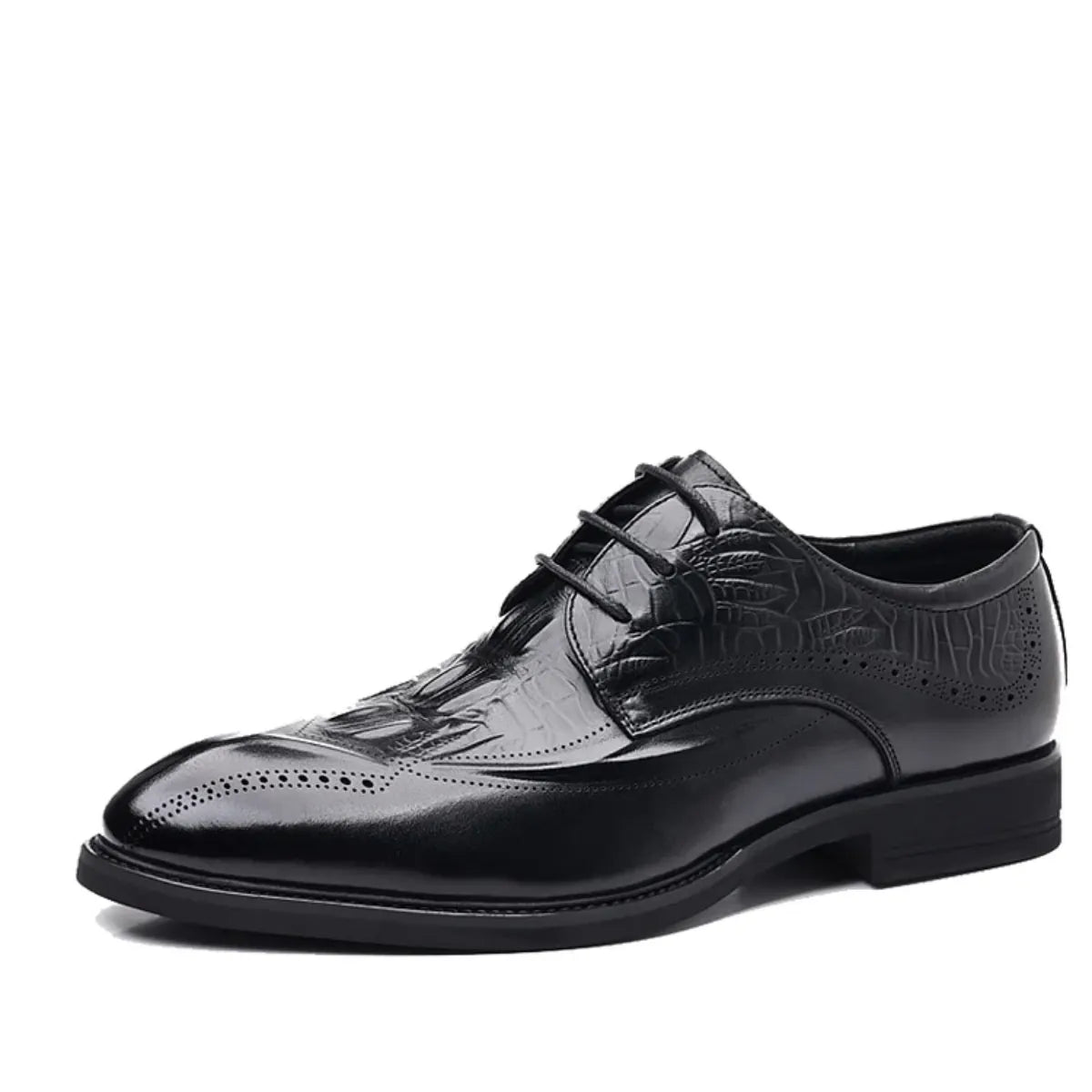 Sapato Derby Brogue Croco