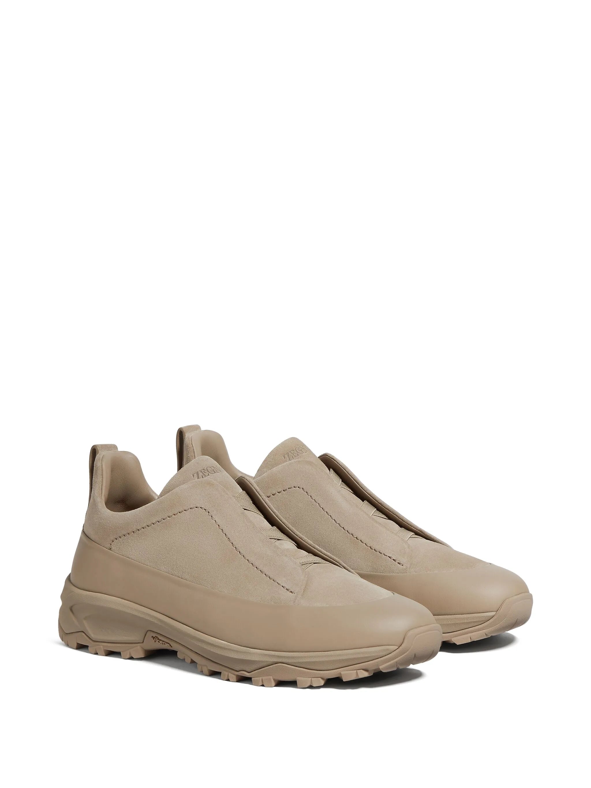 Tênis Triple Stitch™ Monte em couro marrom escuro camurça