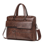 Bolsa masculina de ombro- material em couro legítimo