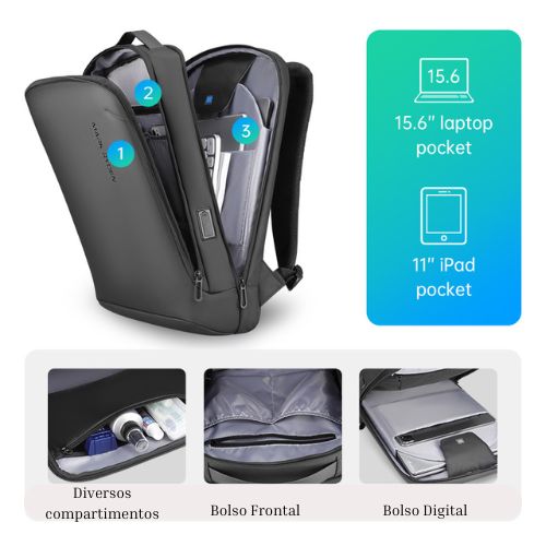 Mochila- para notebook- masculina