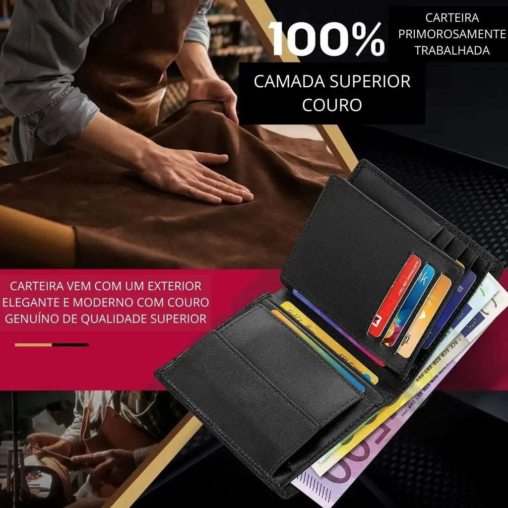 Carteira Masculina  em Couro