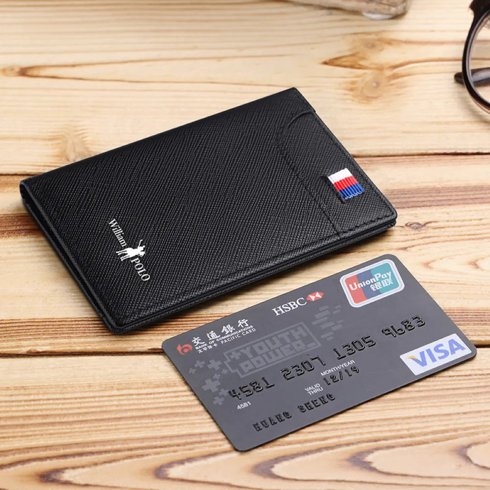 Carteira Slim William Polo Modelo Gift preta