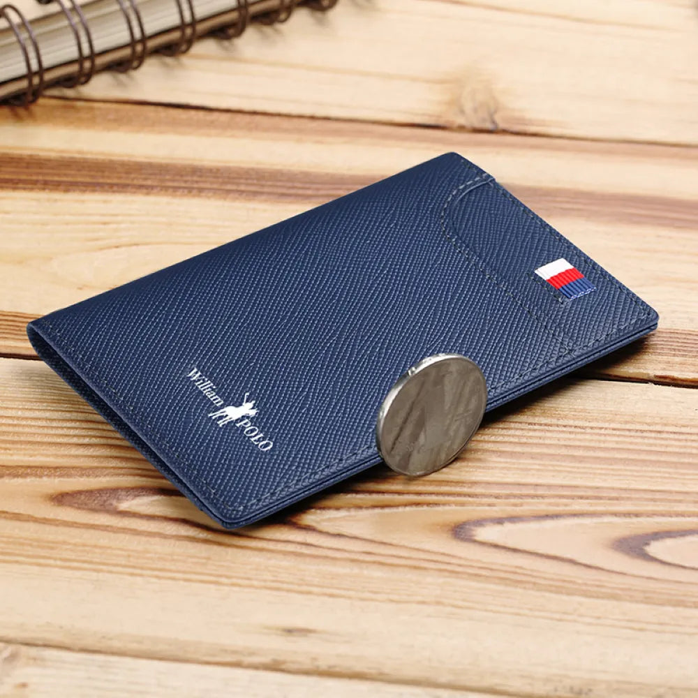 Carteira Slim William Polo Modelo Gift azul
