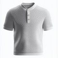camisa polo cinza claro