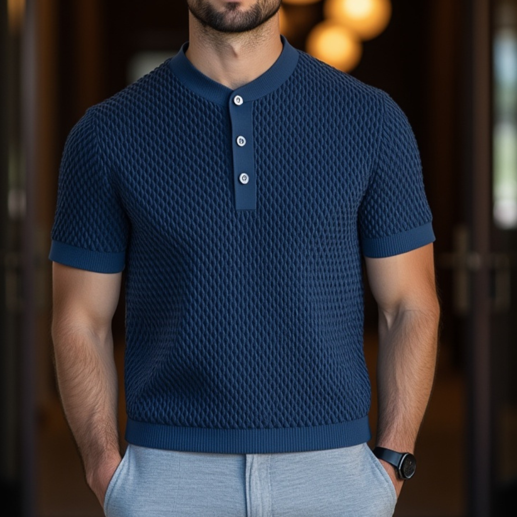 camisa polo malha 