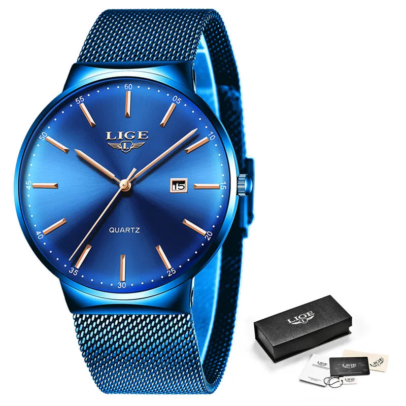 Relógio Masculino Luxo Impermeável Ultra Fino