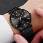 Relógio Masculino Luxo Impermeável Ultra Fino