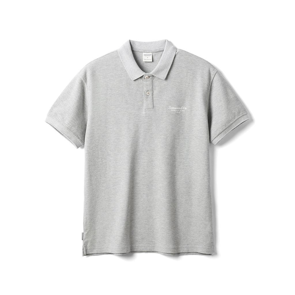 camisa polo masculina cinza 