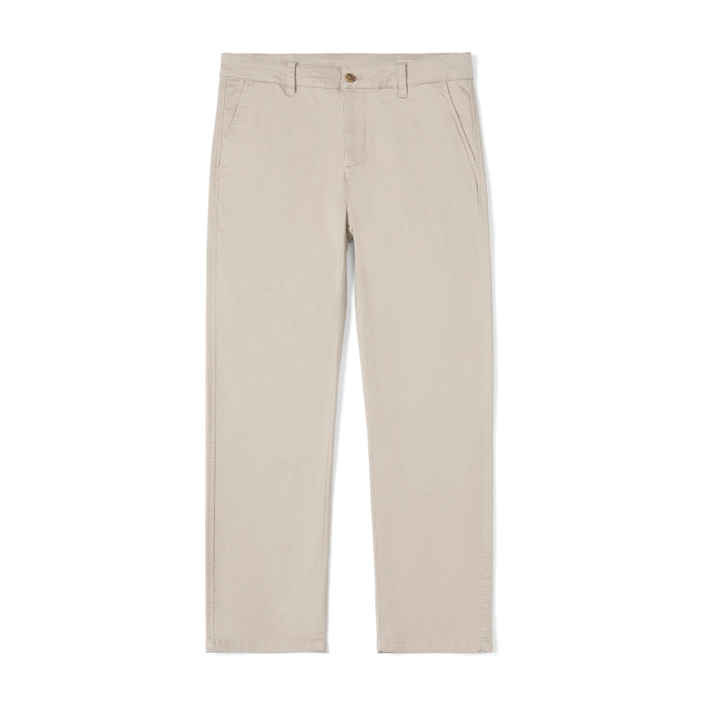 calça slim bege