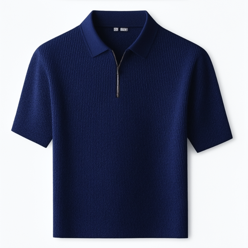 camisa polo azul 