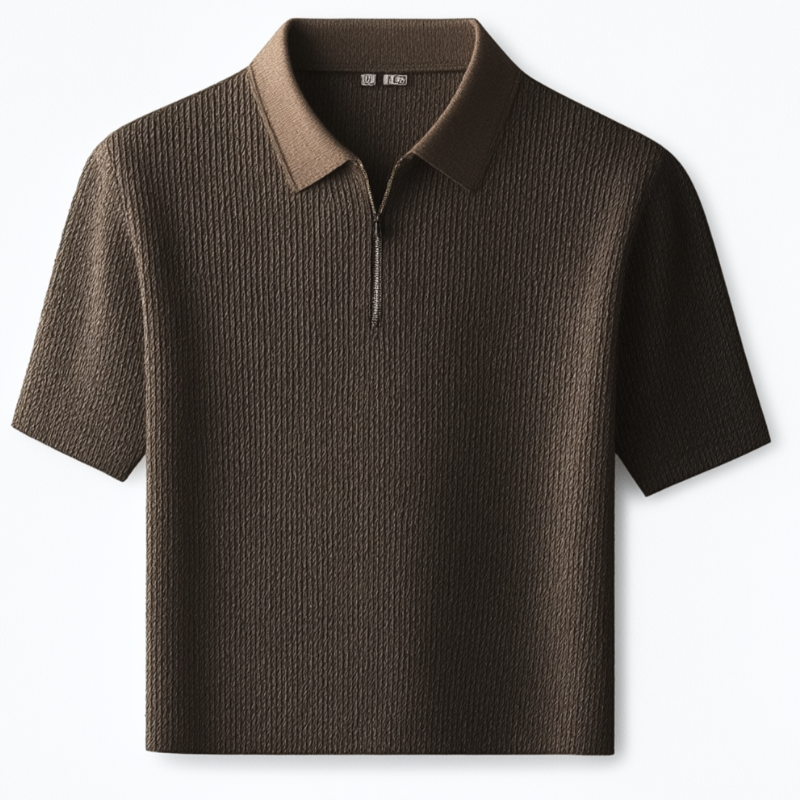 camisa polo texturizada