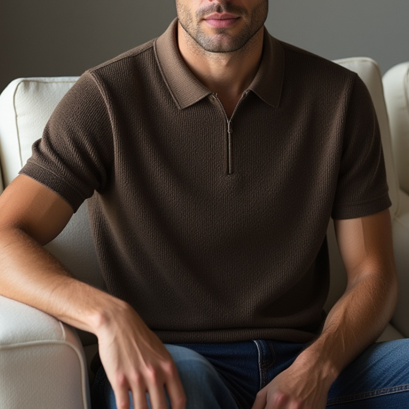 Camisa polo marrom
