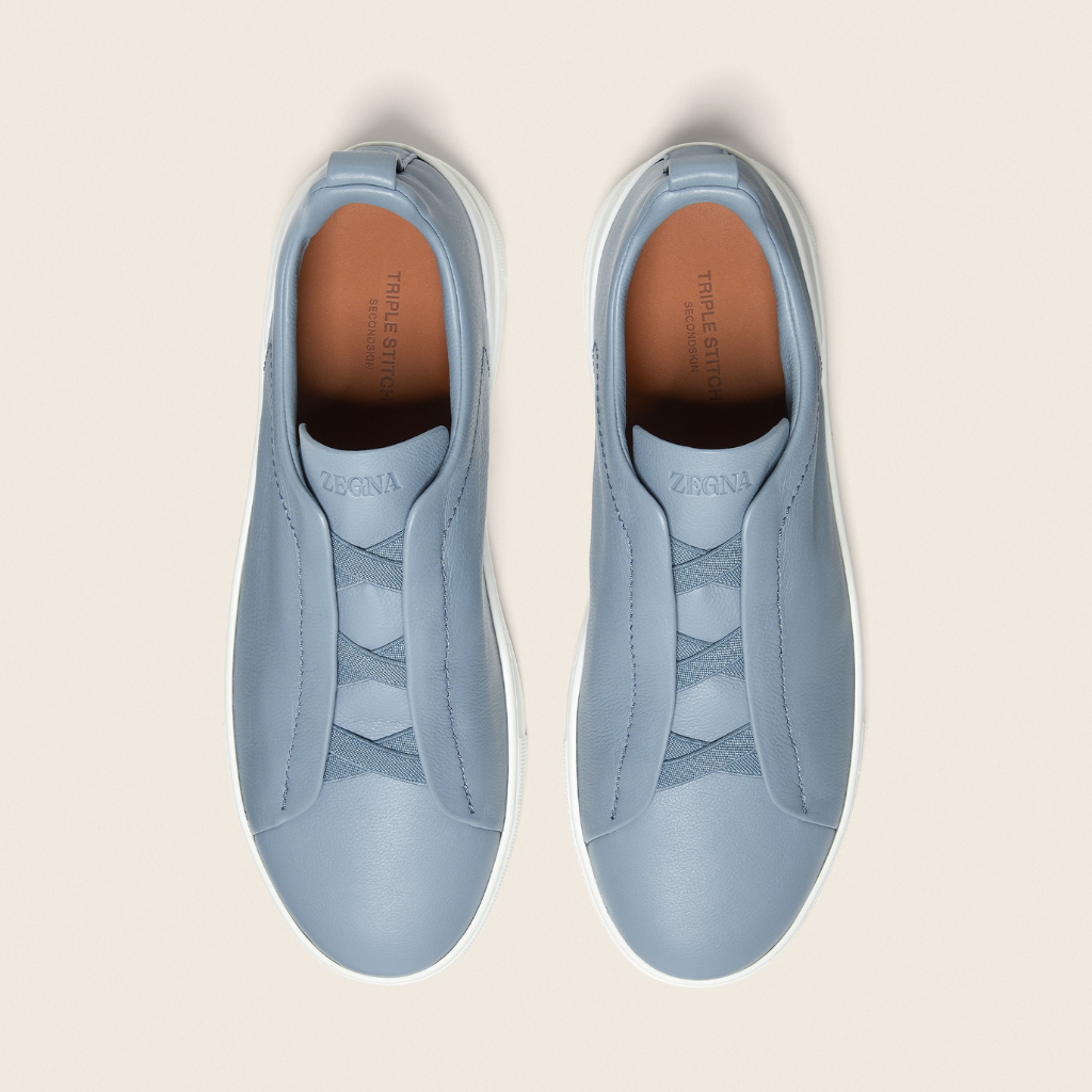 Tenis Zegna Triple Stitch Couro