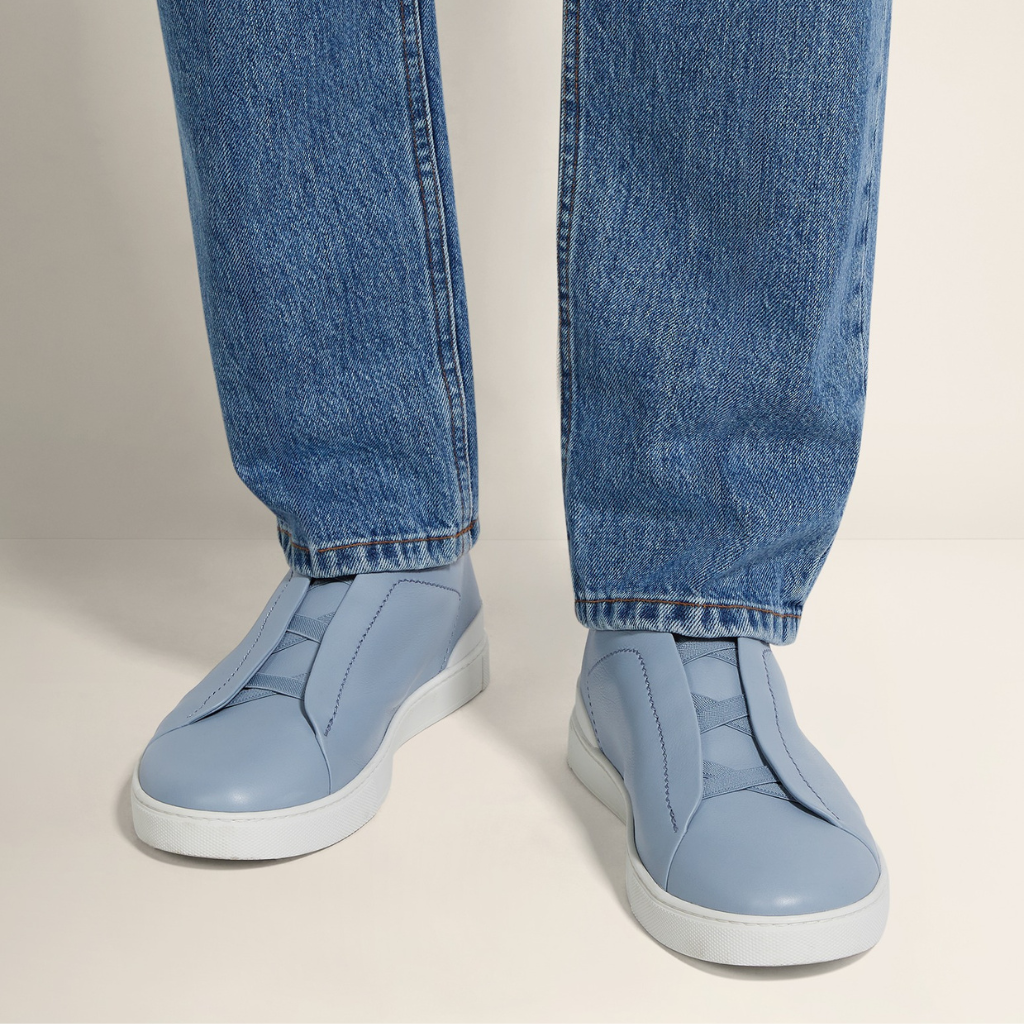 Tenis Zegna Triple Stitch Couro