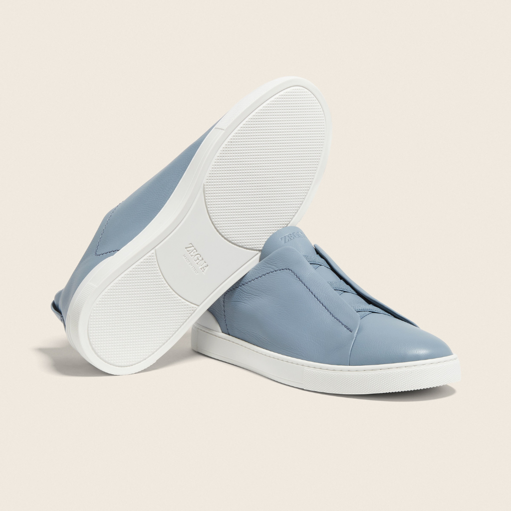 Tenis Zegna Triple Stitch Couro