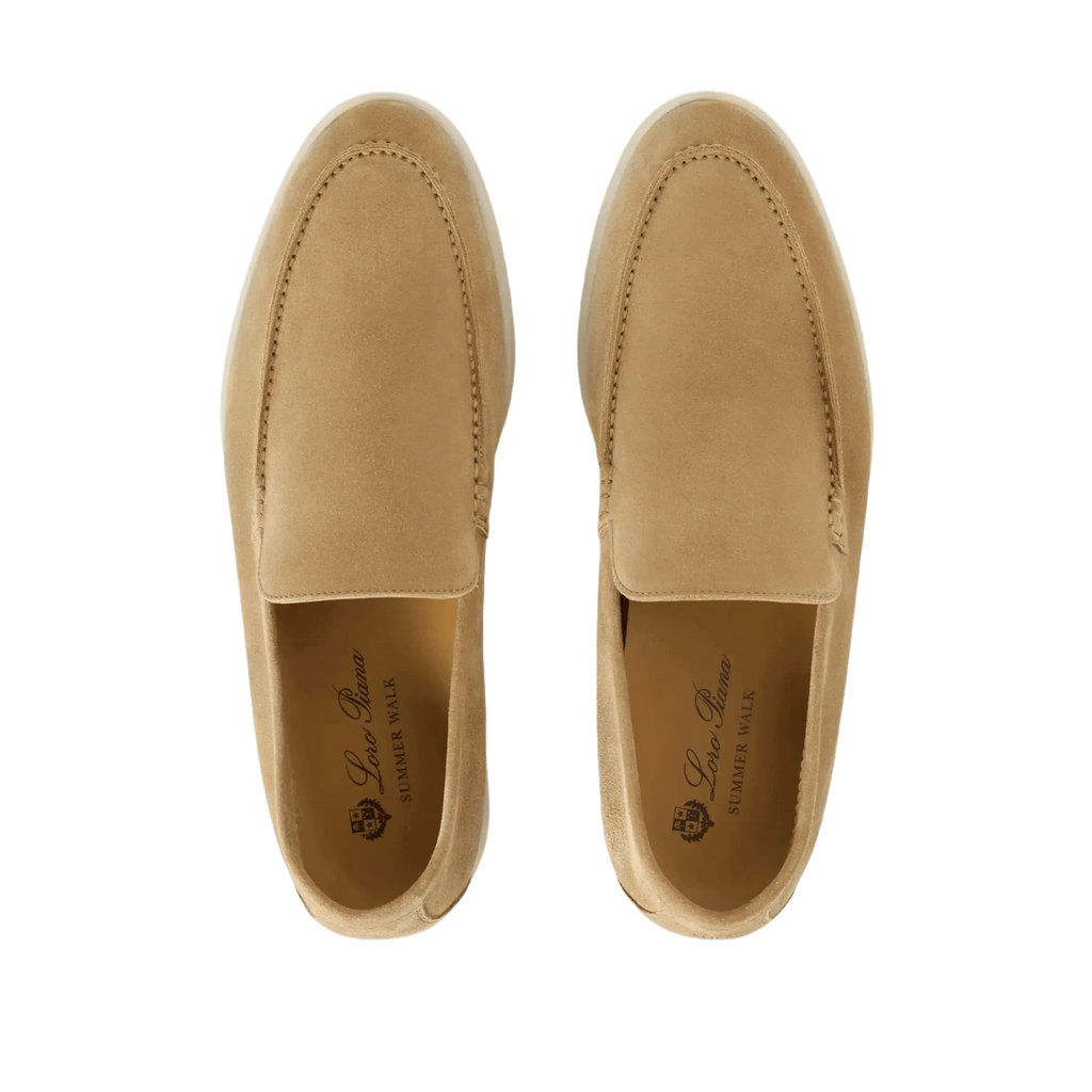 mocassim masculino camurca bege loro piana 